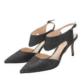 Nicholas Kirkwood Gray Glitter Ankle Strap Pumps